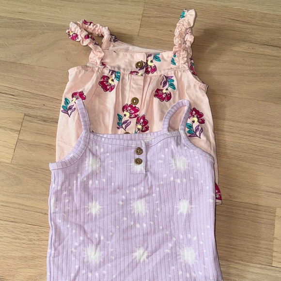 Carter's Pink Floral and Purple Striped Camisoles - Picture 14 of 16